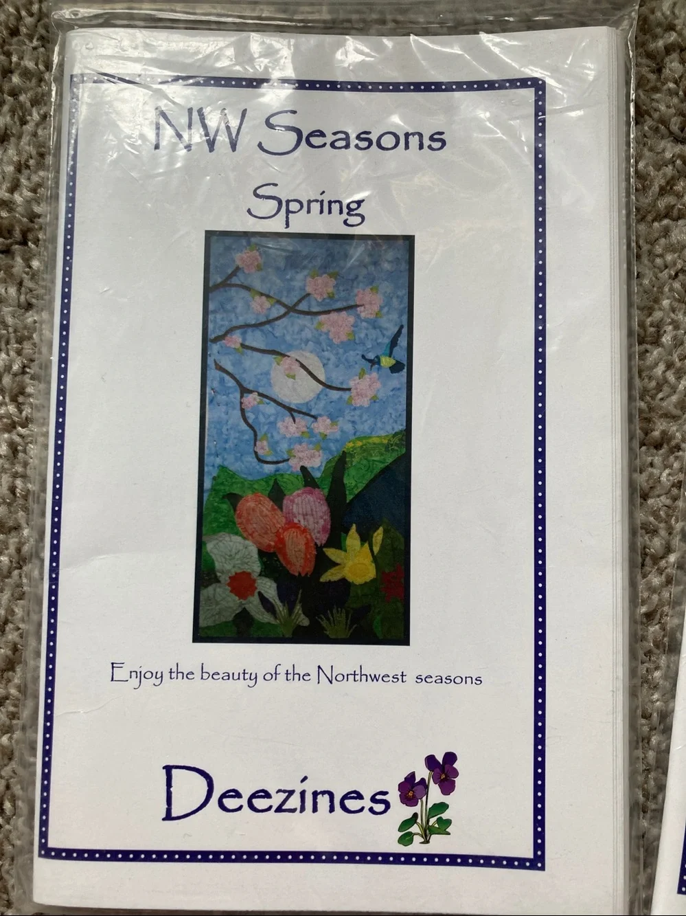 Lot of 3 NIP Deezines NW Seasons raw edge appliqué patterns